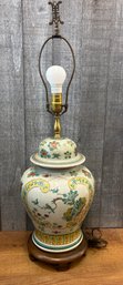 Floral & Bird Design Asian Style Lamp