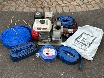 Honda Pressure Water Pump & An Assortment Of Hoses