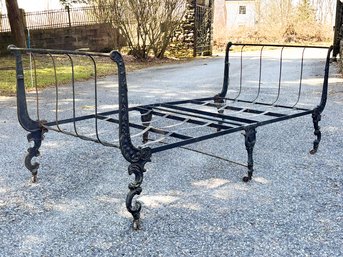 An Unusual 19th Century French Cast Iron Fold-away Day Bed