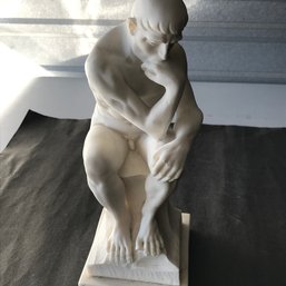 Hand Carved Alabaster Sculpture, 11 Inch Tall