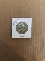 Beautiful 1963-D Ben Franklin Half Dollar 90 Silver