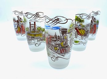 Vintage Southern Scene Tumblers By Currier & Ives