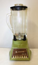 Vintage Green Solid State Blender Glass Pitcher With Case