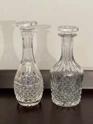 Lot Of 2 Glass Decanters