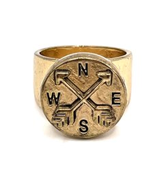 Southwestern Style Compass Ring, Size 6.75
