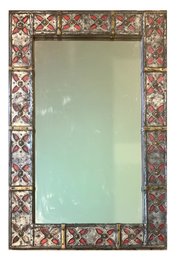 Fabulous Vintage Multi-media Metal & Wood Mirror - Vertical Or Horizontal