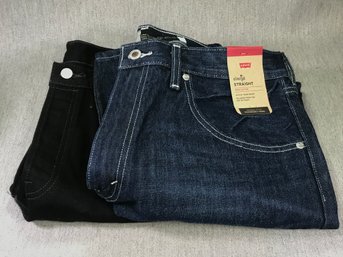 Two (2) Pairs BRAND NEW Mens LEVI'S Jeans - Both 34 X 30 - Both Retail $79.80 Each - 501 Jeans & Silver Tab !