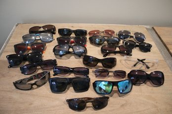 Lot Of Various Styles Of Sunglasses From Brands Include Heatwave Flip Captain Morgan & Motofork Safety Glass