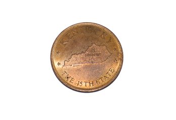 Kentucky State Of The Union Bronze Coin Shell Oil Co.