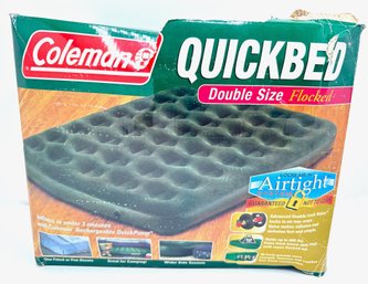 New In Box Coleman Quickbed Double Size Flocked Air Mattress