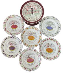 Gien Les Tartes Dessert Plates In Original Box - Service For 6 (1 Of 2)