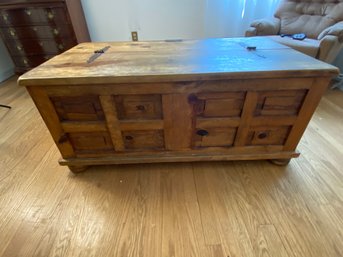 Large Pine Lift Top Chest