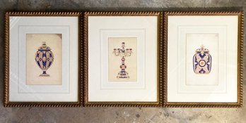 A Trio Of Minton China Catalog Prints - Embossed Edition Of 850