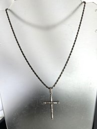 Italian Sterling Chain With Cross Pendant