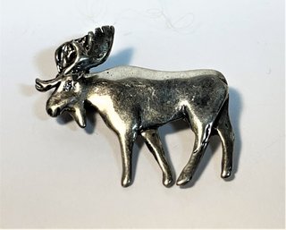 Sterling Silver Moose Brooch