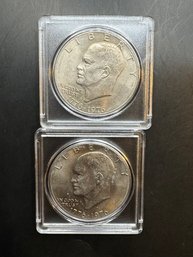 2 Bicentennial Eisenhower Dollars 1976, 1976-D