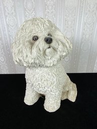 Vintage Sandicast Bichon Frise Statue Figure