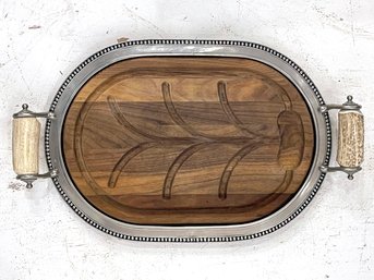 A Fine Quality Antler Handled Carving Board