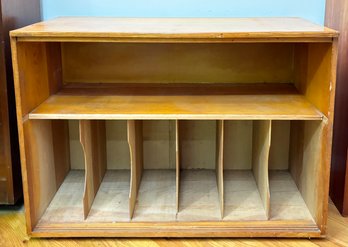 A Vintage Record And Media Shelf