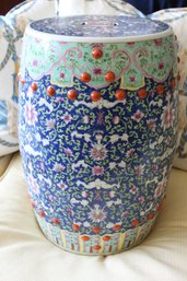 Vintage Chinese Ceramic Garden Stool  19H X 12   Diameter