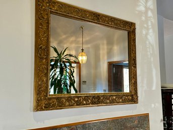 A Large Vintage Ornate Gilded Mirror
