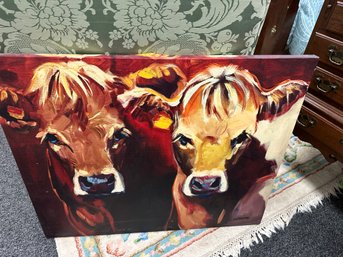 Great Cow Oil Painting By Diane Whitehead On Canvas