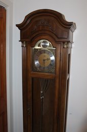 Grandfather Clock  By Ridgeway, Mahogany And Glass Cabinet