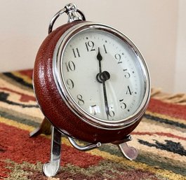 A Leather Clad Alarm Clock By Pottery Barn