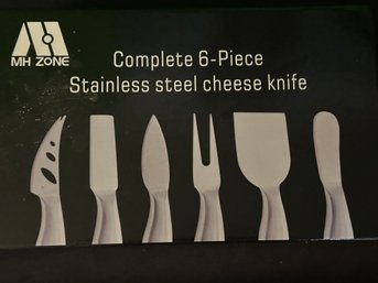 6 Piece MH Zone Stainless Steel Cheese Knife Set NIB