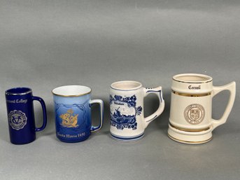 Vintage WC Bunting Company, B&G Denmark, Blue Delfts Holland Mugs