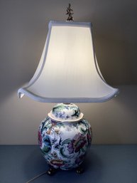 Keeling & Co Restored Floral Table Lamp