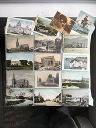 Lot Of 16 Connecticut & Massachusetts Post Cards From 1908