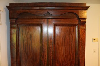 Empire Style Armoire Mid-19th Cent. Dark Walnut In Excellent Condition