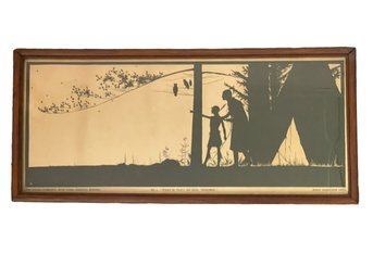 Mary Hamilton Frye Silhouette For The Prang Company, With  A Longfellow Quote From The Song Of Hiawatha