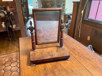 Antique Flame Mahogany Dresser Top Mirror
