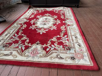 Red Area Rug 100 Wool