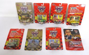 A Group Of 1990's Nascar Racing Champions Diecast Vehicles In Their Packages