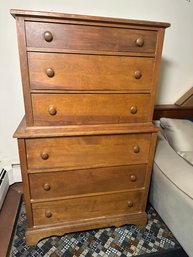 Vintage Two Tier Pine Dresser