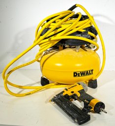 A Dewalt Nail Gun And Compressor