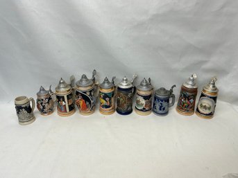 Large Lot Of German Beer Steins Lot #3