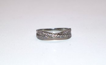 White Gold Plated Ring Size 7