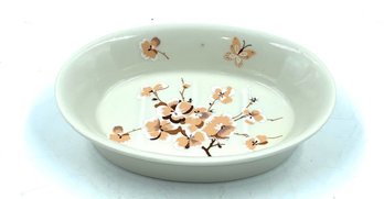 Lovely Vintage Pink Dogwood Motif Soap Dish