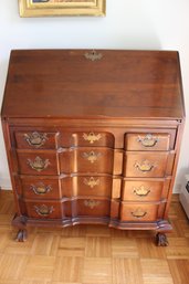 Secretary Desk. Colonial Style 1940s Mahogany