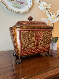 Decorative Footed & Lidded Box