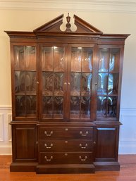Ethan Allen China Cabinet Comes Apart In Two Sections For Easier Moving
