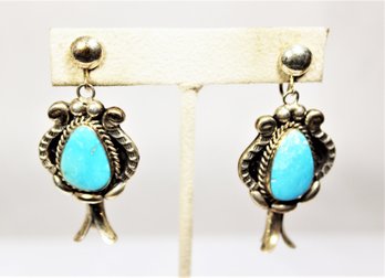 Sterling Silver Turquoise Southwestern Native American Earrings