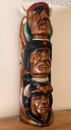 A Carved Driftwood Totem Pole