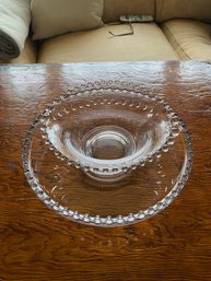 Vintage Candlewick Serving Bowl W/ Underplate