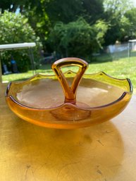 Vintage Amber Candy Dish