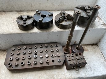 Vintage Lathes'  Collets Set And Chucks.